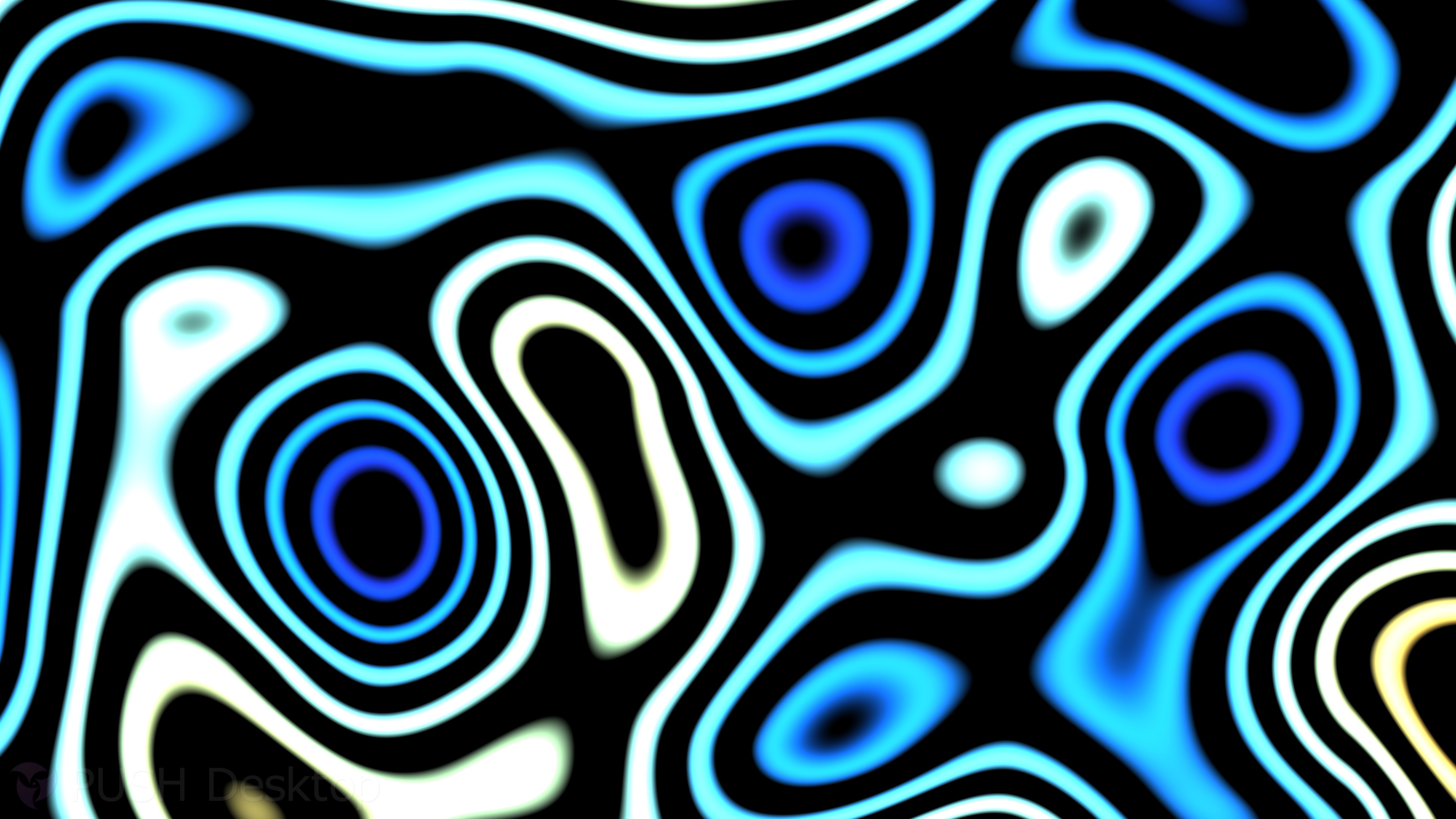Glowing Neon Organic Shapes Background