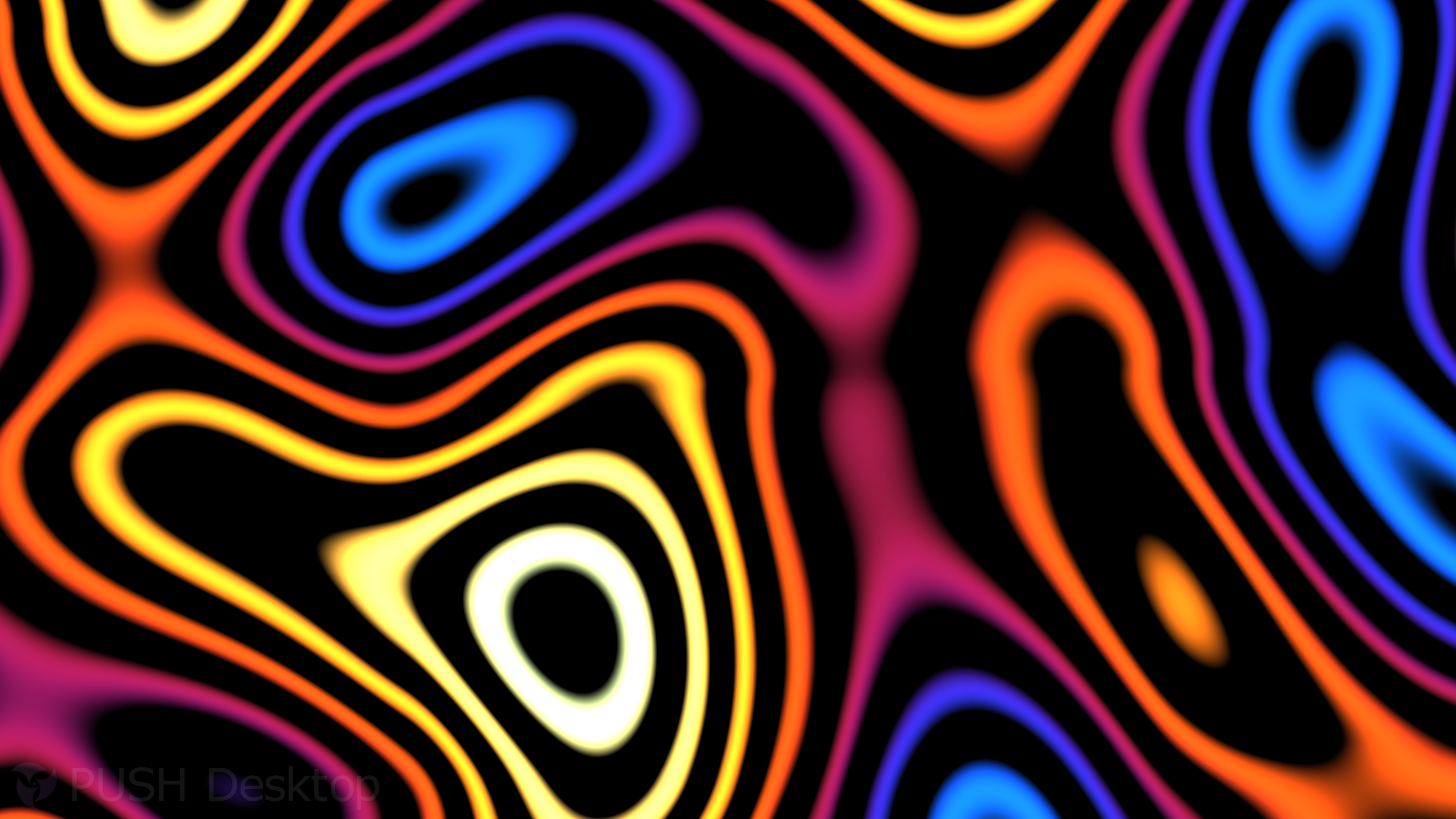 Trippy Abstract Neon Contours Live Wallpaper