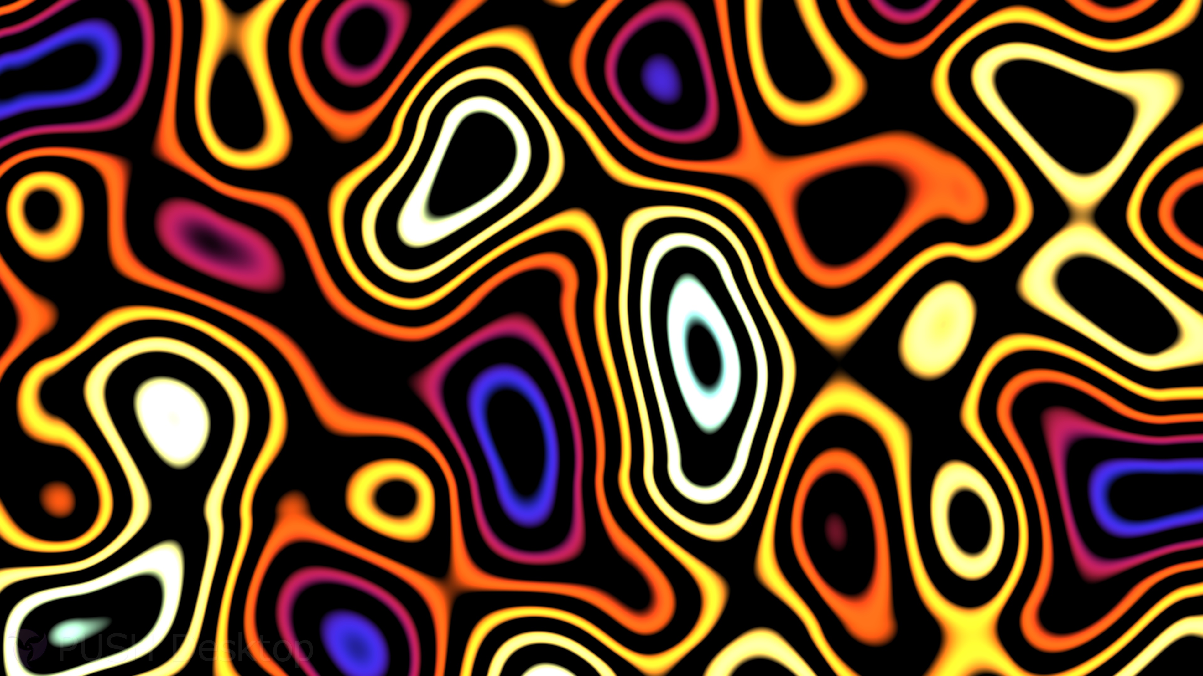 Vibrant Fluid Topography Digital Art