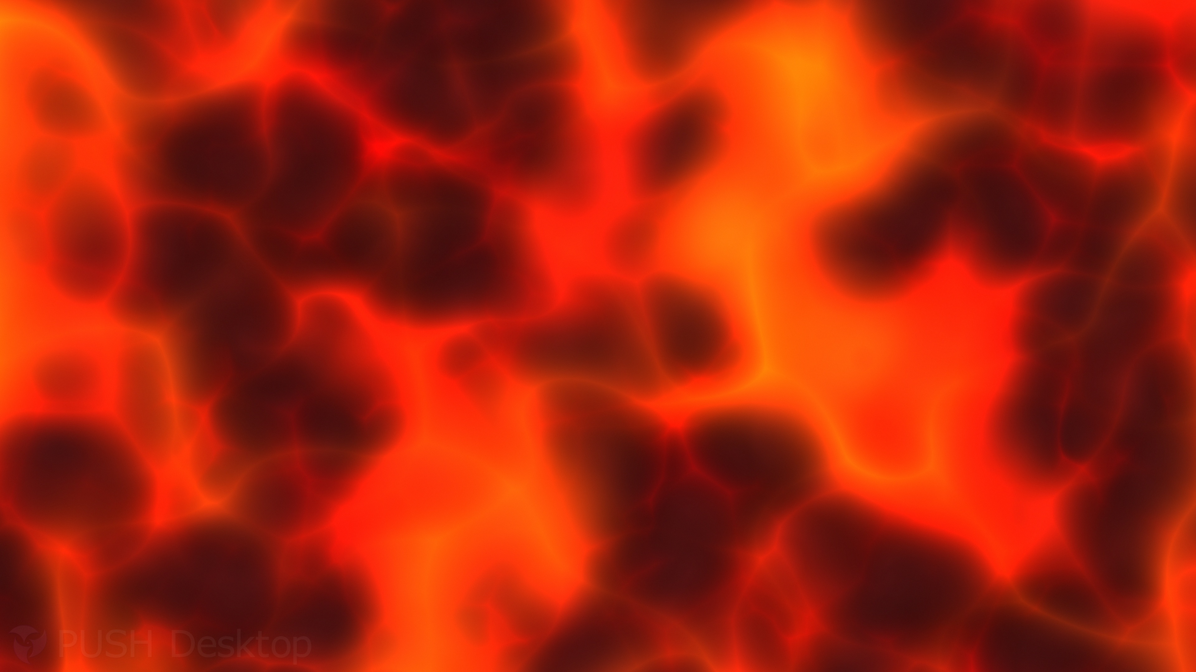 High-Contrast Red-Orange Magma Texture Effect