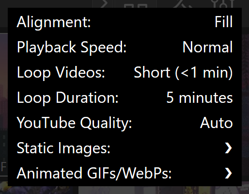 Playlist Settings